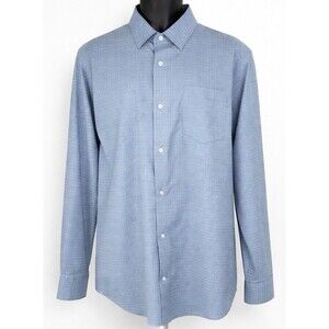 Banana Republic Mens XXL Blue Check Button Down Shirt 100% Cotton